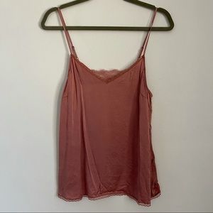 Silk like Camisole with Lace Detail from Anthropology Sz m